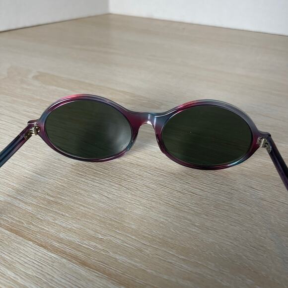 Vintage Bausch & Lomb Oberlin Sunglasses RARE! Oval Purple Blue Canada READ main image 13